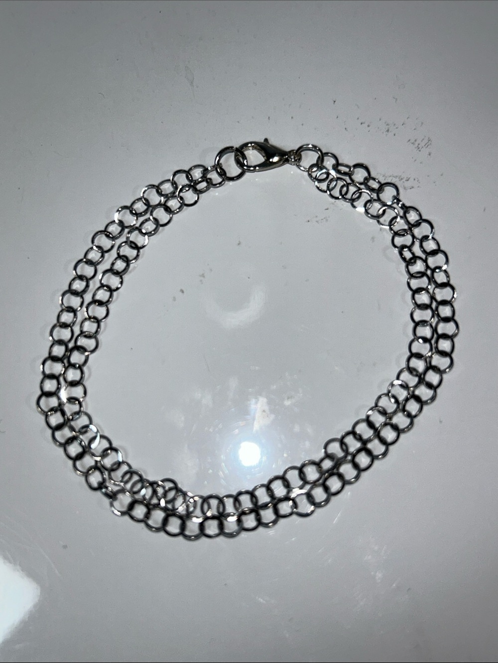 Artisan Handmade Two Strand 8” Hypoallergenic Stainless Steel Bracelet